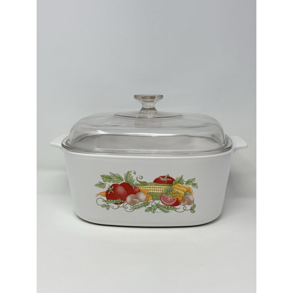 Corning Ware Garden Harvest A-5-B 5 Quart Casserole Pyrex Lid A-12-C